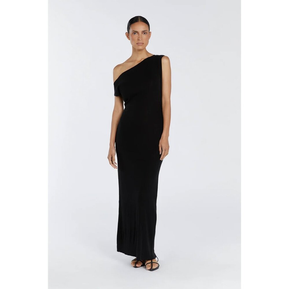 Dissh Junie Black Knit Midi Dress, size S